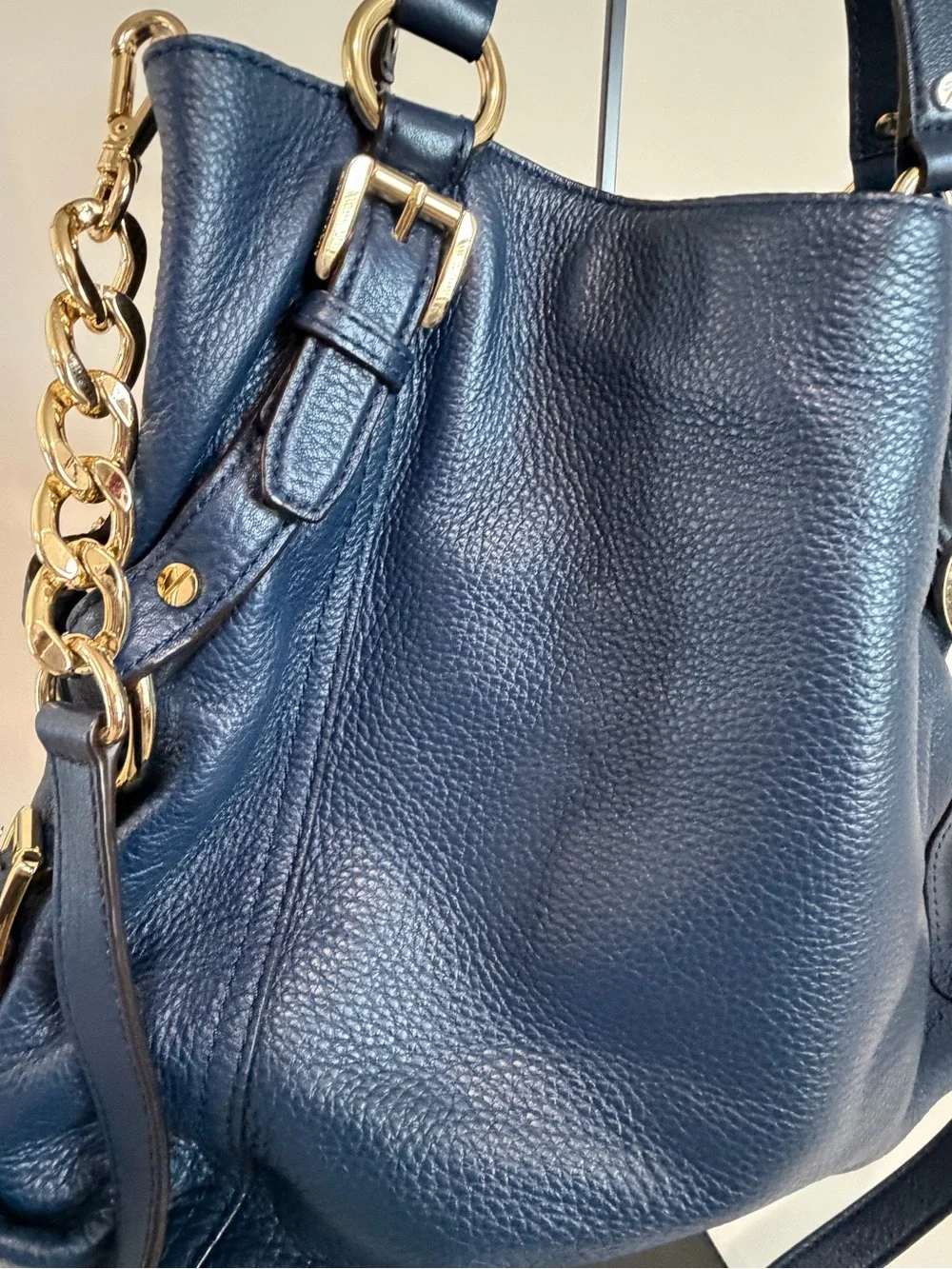 Michael Kors Tristan Large Shoulder Tote with Gold Hardware
